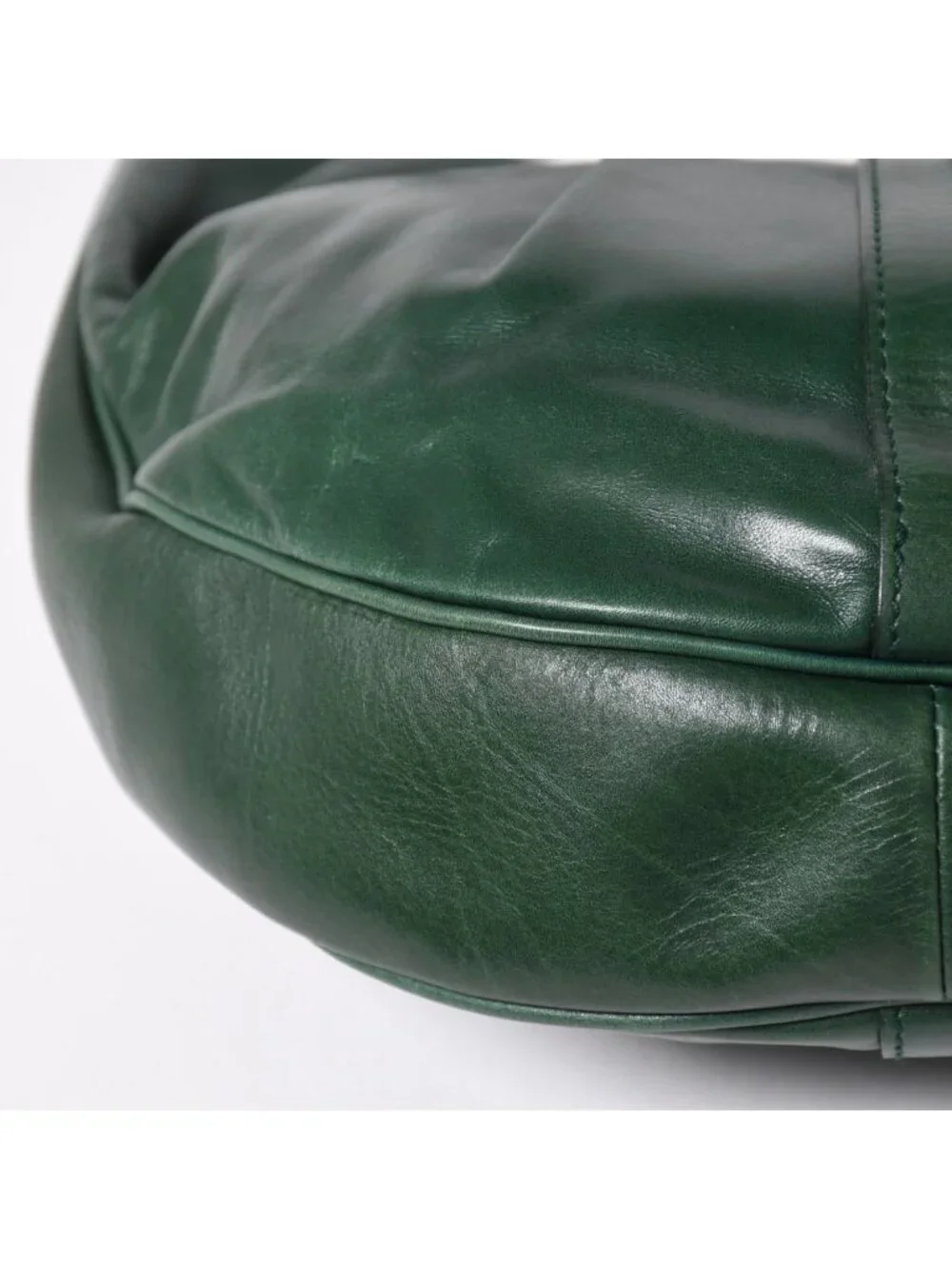 Saint Laurent Rive Gauche Leather Hobo Shoulder Bag Tom Ford Era Pleated Green